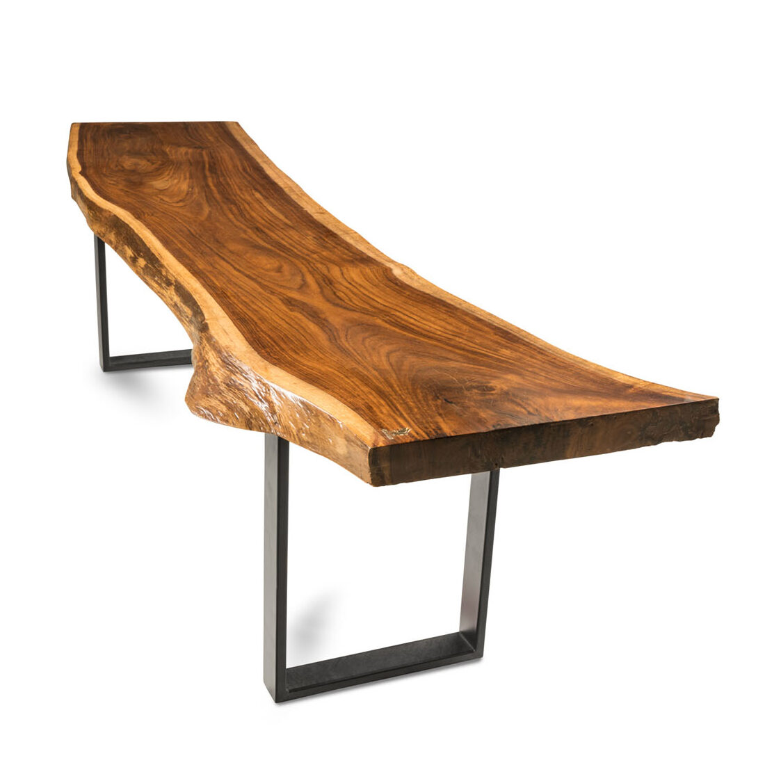 Live edge online wood bench