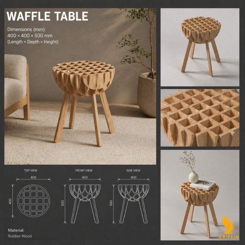waffle side table