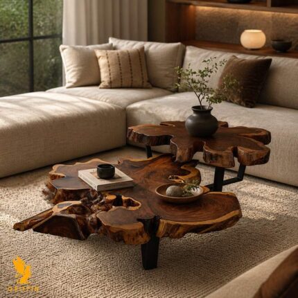 organic double coffee table