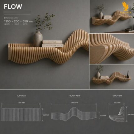 parametric shelf for tv unit