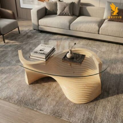 twist bench parametric coffee table rubber wood