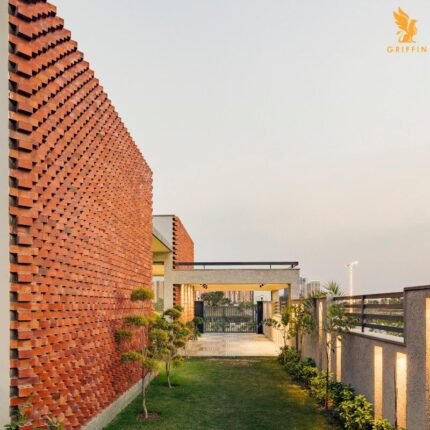Brick façade